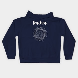 Teacher Sunflower Kids Hoodie